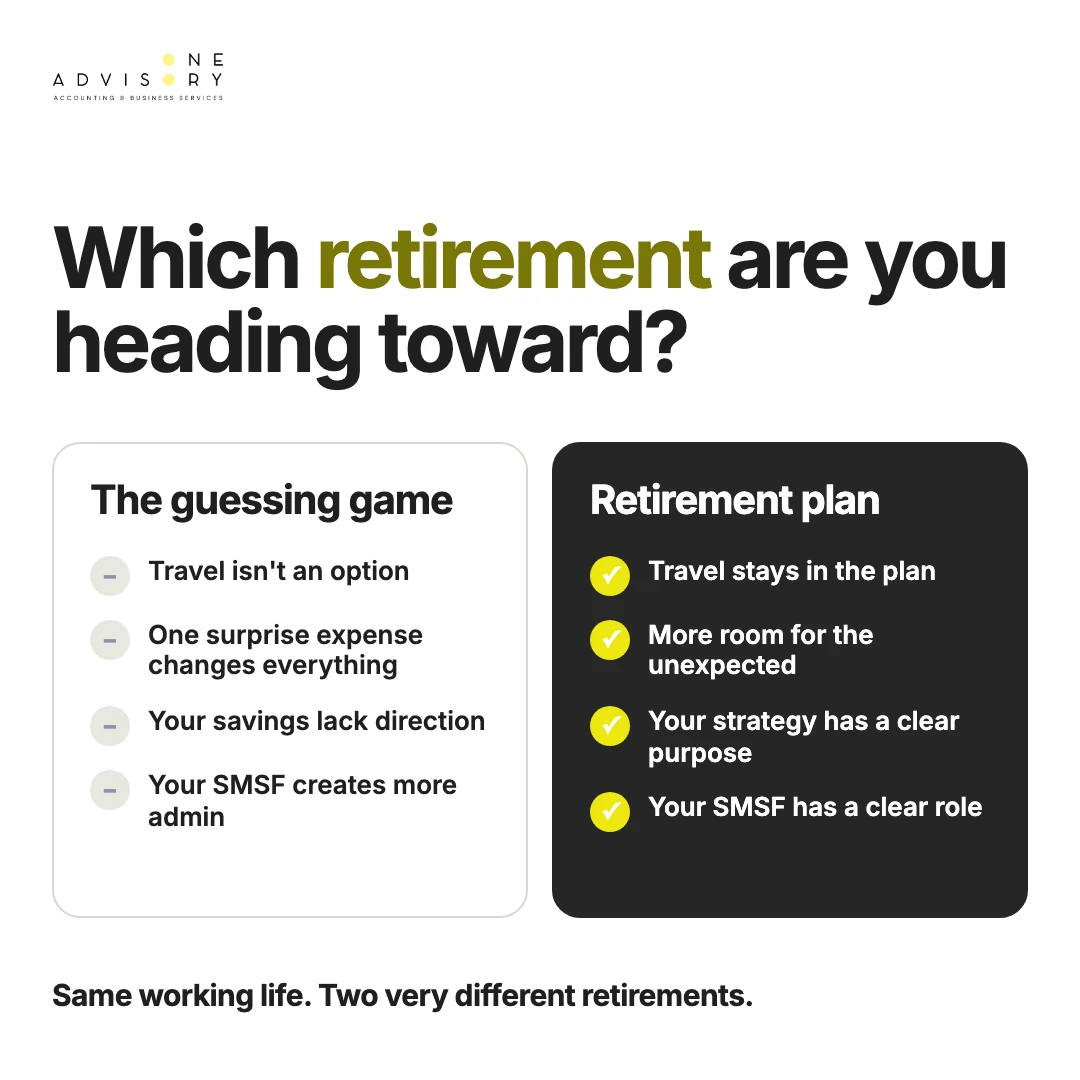 Two retirements ad creative